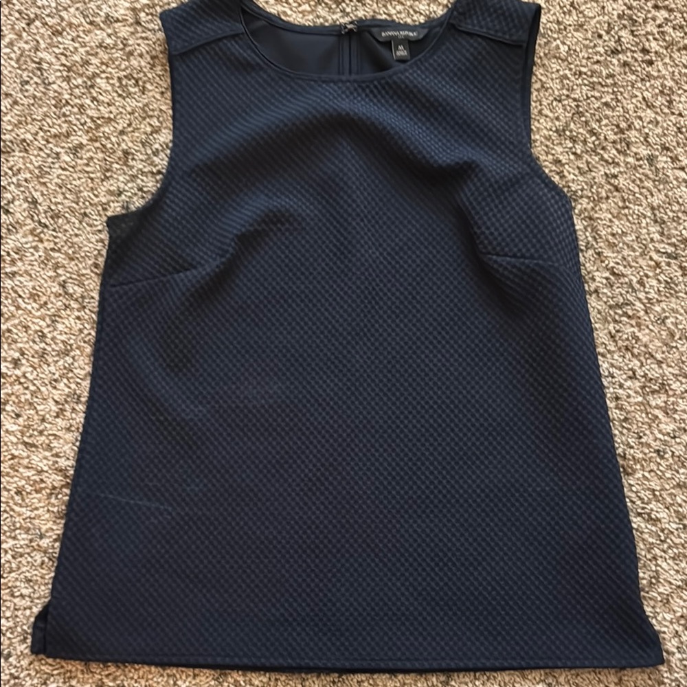 Banana Republic Blue Sleeveless Textured Top